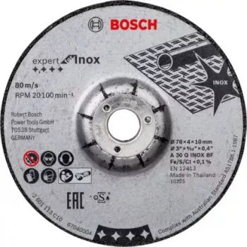 Bosch Expert for Inox Schleifscheiben, 76 x 4 x 10 mm, 2 Stück