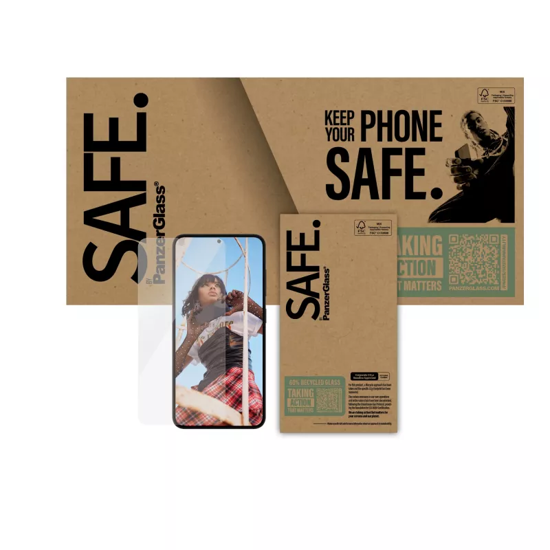 PanzerGlass SAFE. by ® Displayschutz Samsung Galaxy S25 | S24 | Ultra-Wide Fit