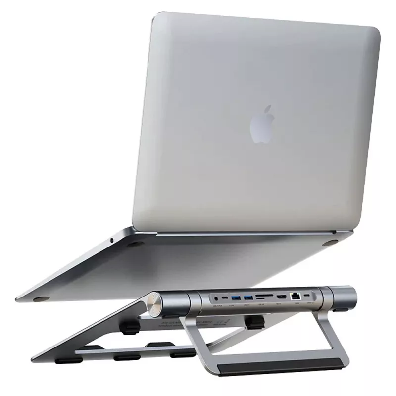 Techly ICA-NTB-DOCK91 Kabelgebunden USB 3.2 Gen 1 (3.1 Gen 1) Typ-C Silber