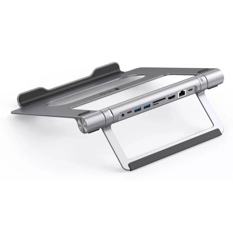 Techly ICA-NTB-DOCK91 Kabelgebunden USB 3.2 Gen 1 (3.1 Gen 1) Typ-C Silber