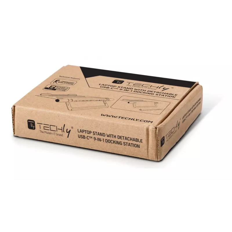 Techly ICA-NTB-DOCK91 Kabelgebunden USB 3.2 Gen 1 (3.1 Gen 1) Typ-C Silber