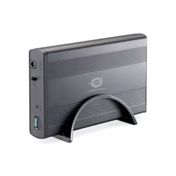 Conceptronic 3,5 Zoll Festplattengehäuse USB 3.0, HDD-Gehäuse, 3,5 Zoll, Serial ATA, Serial ATA II, 4,8 Gbit/s, USB-Konnektivität, Graphit