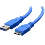 Techly USB 3.0 Superspeed Kabel A / Micro B 3m Blau ICOC MUSB3-A-030