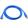 Techly USB 3.0 Superspeed Kabel A / Micro B 3m Blau ICOC MUSB3-A-030