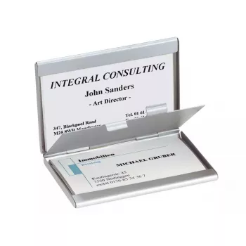 Visitenkartenetui Sigel VZ136 Aluminium Silber