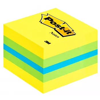 3M Post-it 2051L Notizzettel Quadratisch Blau, Grün, Türkis, Gelb 400 Blatt Selbstklebend