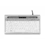 BakkerElkhuizen S-board 840 UK Qwerty, Tenkeyless (80 - 87%), Kabelgebunden, USB, Scissor-Tastenschalter, QWERTY, Hellgrau, Weiß