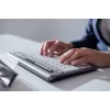 BakkerElkhuizen S-board 840 UK Qwerty, Tenkeyless (80 - 87%), Kabelgebunden, USB, Scissor-Tastenschalter, QWERTY, Hellgrau, Weiß