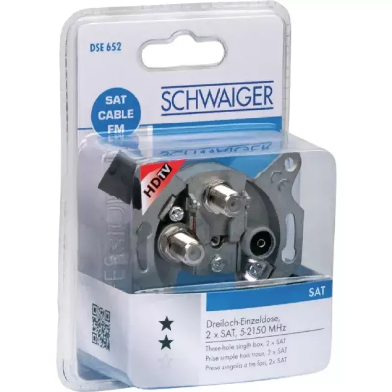 Antennensteckdose SAT TV Radio Schwaiger DSE652 531