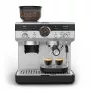 Espressomaschine KRUPS XP801T halbautomatisch mit integriertem Mahlwerk, 3-Liter-Wassertank, 2 Tassen Ausgabe, schwarz/Edelstahl