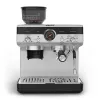 Espressomaschine KRUPS XP801T halbautomatisch mit integriertem Mahlwerk, 3-Liter-Wassertank, 2 Tassen Ausgabe, schwarz/Edelstahl