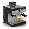 Espressomaschine KRUPS XP801T halbautomatisch mit integriertem Mahlwerk, 3-Liter-Wassertank, 2 Tassen Ausgabe, schwarz/Edelstahl