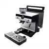 Espressomaschine KRUPS XP801T halbautomatisch mit integriertem Mahlwerk, 3-Liter-Wassertank, 2 Tassen Ausgabe, schwarz/Edelstahl