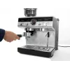 Espressomaschine KRUPS XP801T halbautomatisch mit integriertem Mahlwerk, 3-Liter-Wassertank, 2 Tassen Ausgabe, schwarz/Edelstahl