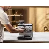 Espressomaschine KRUPS XP801T halbautomatisch mit integriertem Mahlwerk, 3-Liter-Wassertank, 2 Tassen Ausgabe, schwarz/Edelstahl
