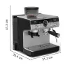 Espressomaschine KRUPS XP801T halbautomatisch mit integriertem Mahlwerk, 3-Liter-Wassertank, 2 Tassen Ausgabe, schwarz/Edelstahl