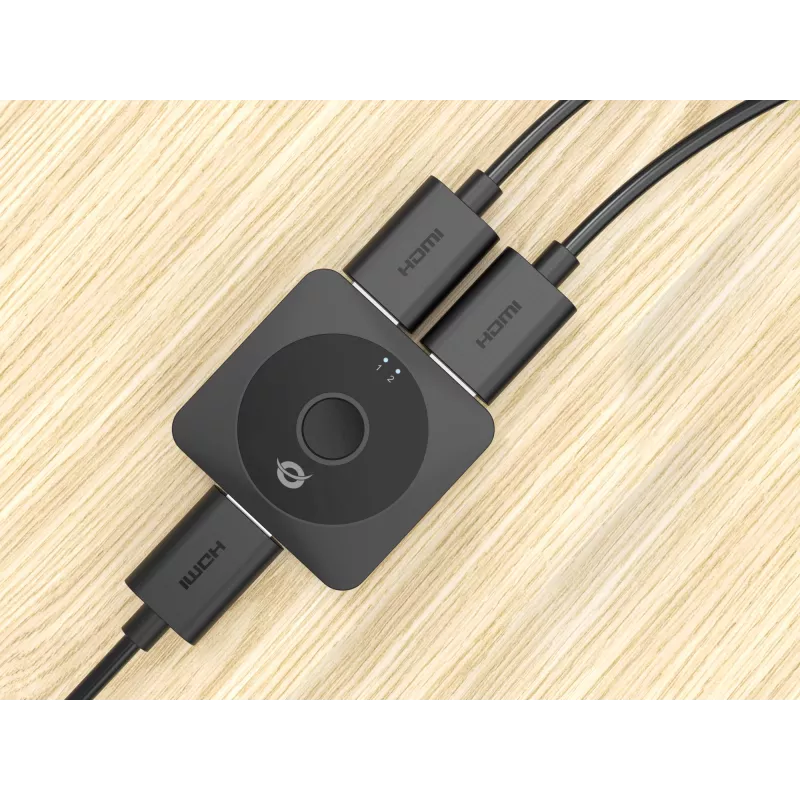 Conceptronic SELENE01B 2-fach bidirektionaler HDMI 2.0 Umschalter, 4K60Hz