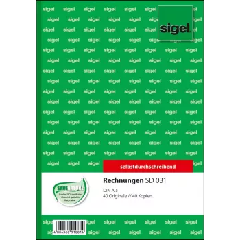 Geschäftsformular Sigel SD031 Grün A5 80 Blatt