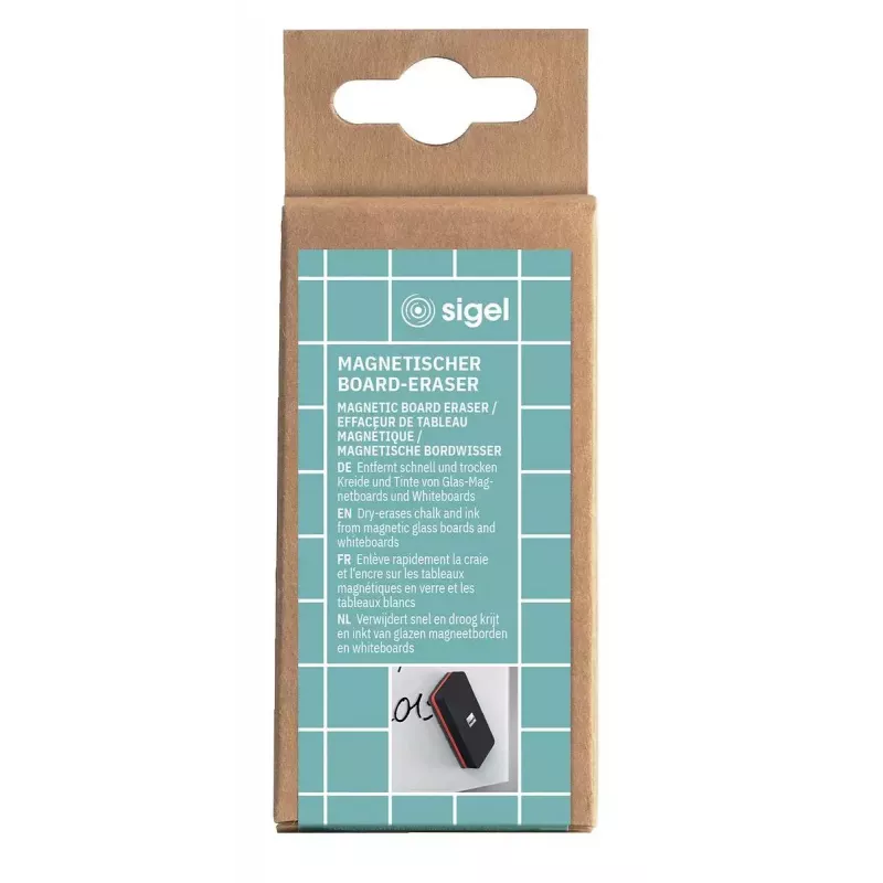 Radierer Sigel BA187 EVA Fleece Schwarz Rot 90x45x26mm