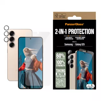 PanzerGlass 2-in-1-Schutzpaket Samsung Galaxy S25 kratz- und stoßfest