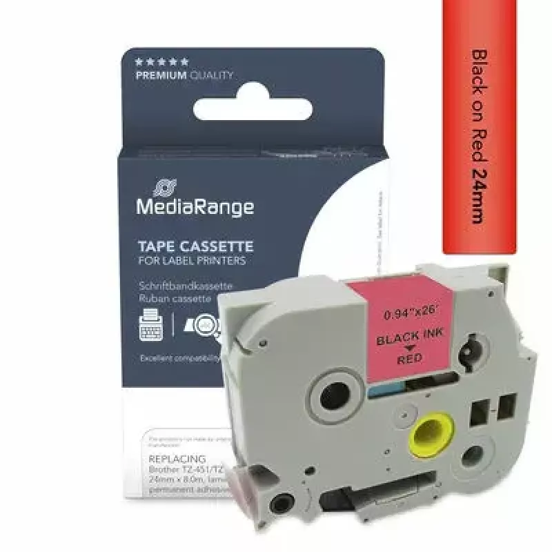 Etikettierband MediaRange MRBTZ451 kompatibel mit Brother TZ-451