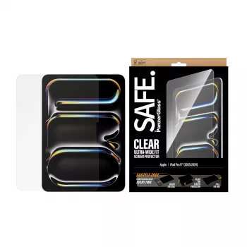 PanzerGlass SAFE. by ® Displayschutz iPad Pro 11 Zoll (2024-2025) | Ultra-Wide Fit mit Fastfit-Werkzeug