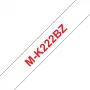 Brother M-K222BZ Beschriftungsband Rot auf Weiß