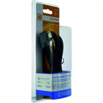 Kabel RJ-11 Schwaiger TAL6236533 6,0 m TAE-N Schwarz