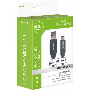 USB-Kabel Schwaiger LK 050 C USB 3.2 Gen 2 0,5m USB A USB C Schwarz