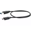 USB-Kabel Schwaiger LK 050 C USB 3.2 Gen 2 0,5m USB A USB C Schwarz