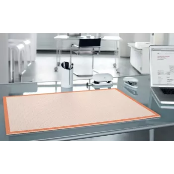 Schreibtischauflage Sigel HO270 — Papierschreibtischauflage, orange/weiß, 595×410 mm