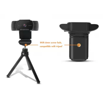 Conceptronic AMDIS 2K Super HD Autofokus-Webcam mit Mikrofon