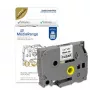 Plastikbandkassette MediaRange TZ-131 12mm schwarz auf transparent