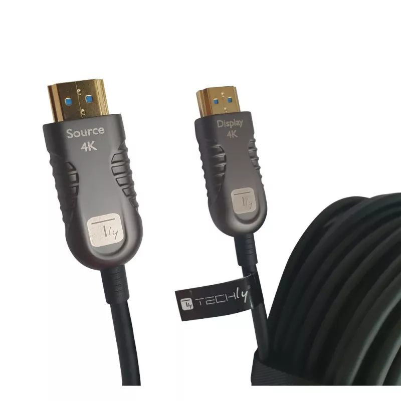 Techly ICOC HDMI-HY2-050 HDMI-Kabel 50 m HDMI Typ A (Standard) Schwarz