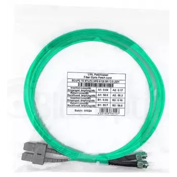 Glasfaserkabel BlueOptics SFP3233EU0.5MK SC ST OM3 0,5 m Aqua