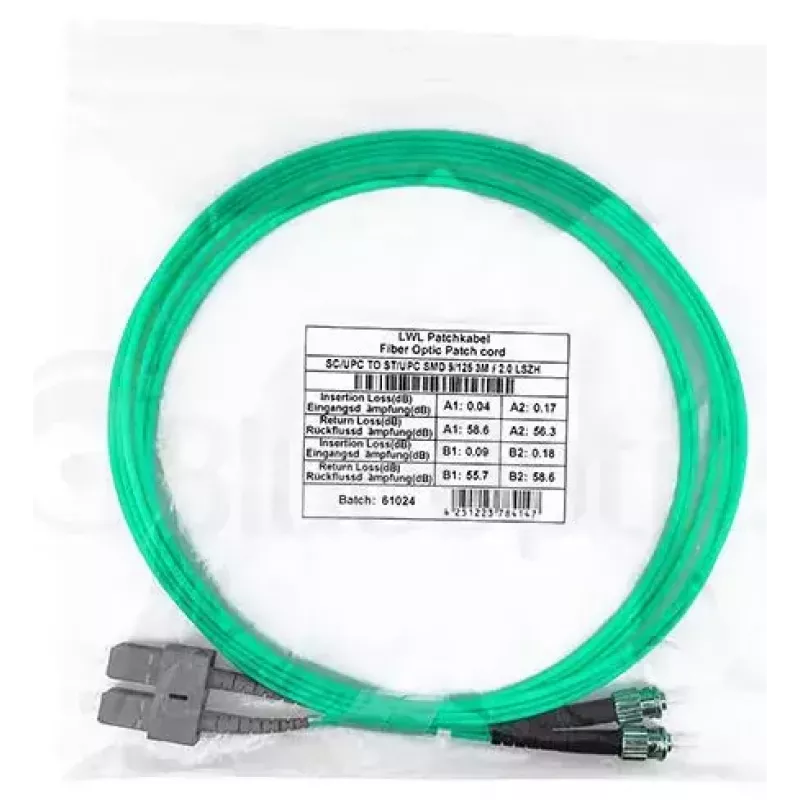 Glasfaserkabel BlueOptics SFP3233EU0.5MK SC ST OM3 0,5 m Aqua
