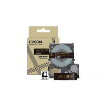 Etikettendruckerband Epson LK-5BKP Schwarz Gold 1,8 cm