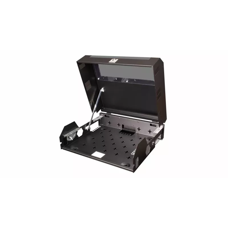 Wandmontierbarer Rack Equip schlank Flex 19' Schrank 5U RAL9005 Schwarz