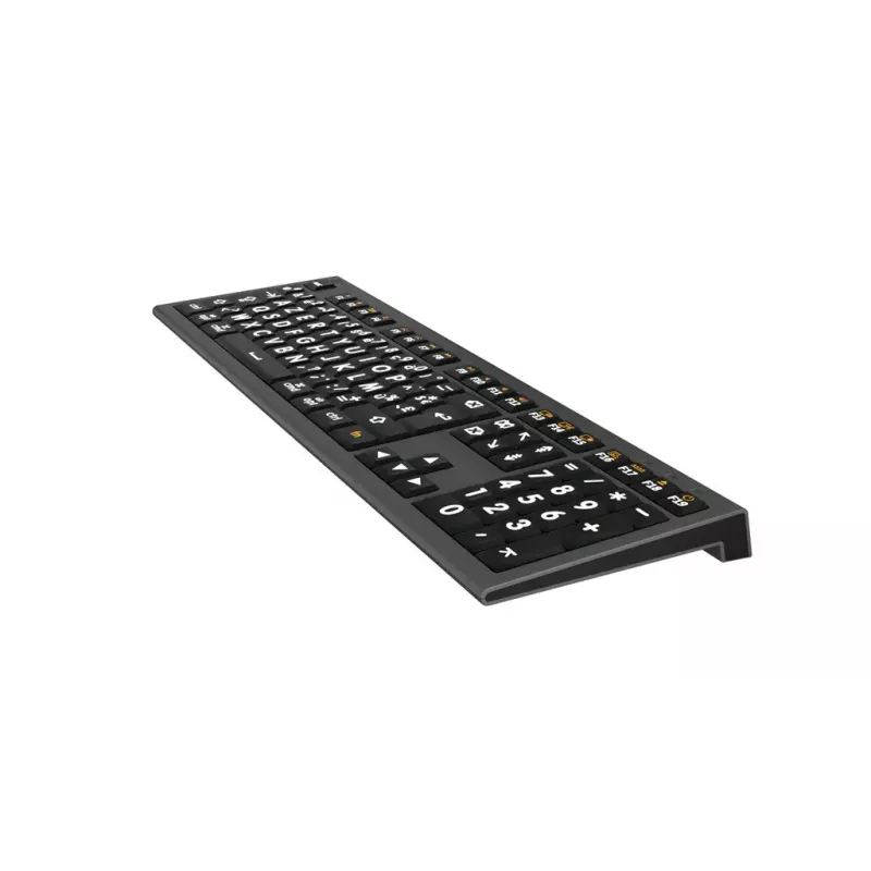Logickeyboard USB AZERTY Französische Tastatur LKB-LPWB-A2M-FR Kabelgebunden Scherenschalter