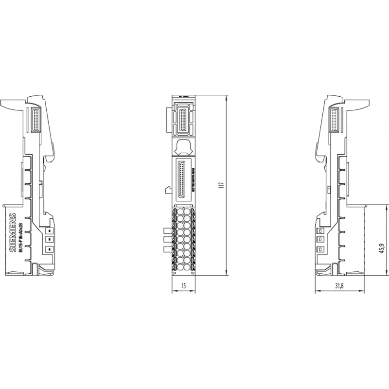 Siemens 6ES7193-6BP00-0BA0 elektrische Klemmen