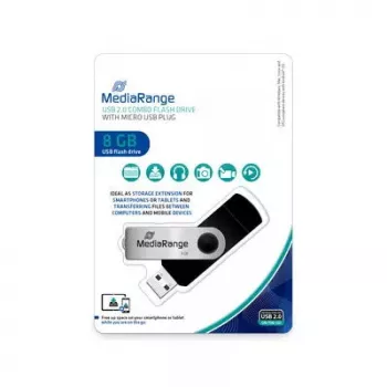 USB-Stick MediaRange 8 GB USB Typ-A Micro-USB MR930-2