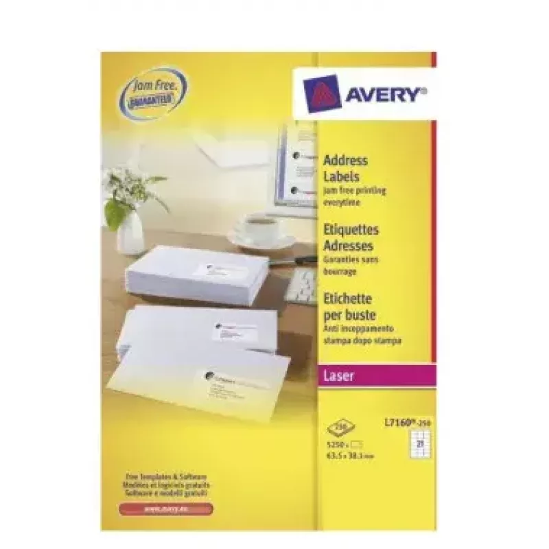 Selbstklebende Etiketten Avery L7160-250