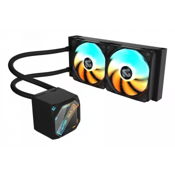 Flüssigkeits-CPU-Kühler GIGABYTE GAMING 240 — 2x120mm ARGB, Sockel LGA1851/AM5