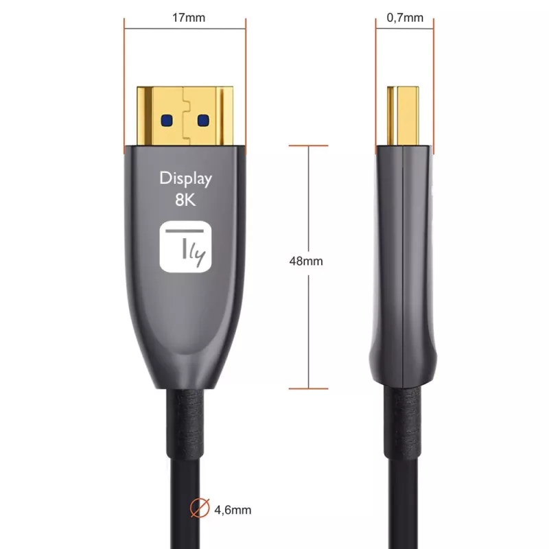 Techly ICOC HDMI-HY8-030 HDMI-Kabel 30 m HDMI Typ A (Standard) Schwarz