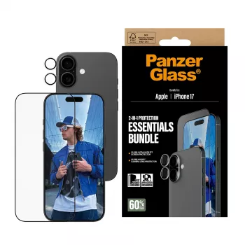 PanzerGlass 2-in-1 Essentials Bundle iPhone 17 kratzfest stoßfest