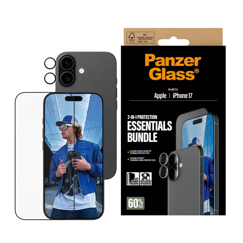 PanzerGlass 2-in-1 Essentials Bundle iPhone 17 kratzfest stoßfest