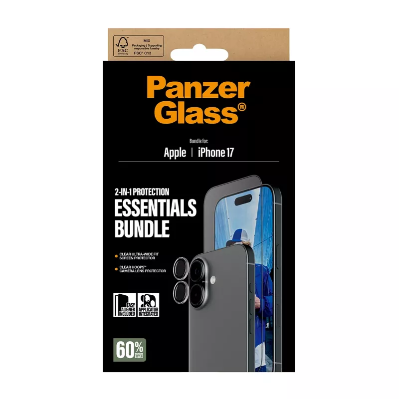 PanzerGlass 2-in-1 Essentials Bundle iPhone 17 kratzfest stoßfest