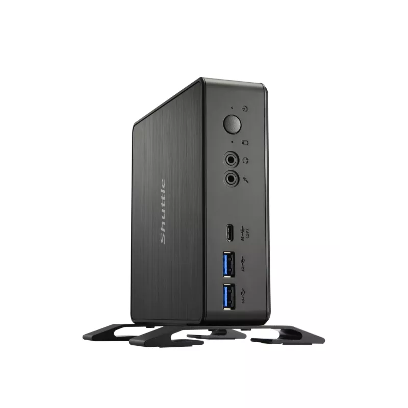 Shuttle Nano PC NC4010BAV2, Intel Celeron 7305, 8GB DDR4, 128GB M.2, 1x HDMI, 1x DP, 7x USB, 1x LAN, inkl. VESA und Standfuß