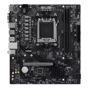 Motherboard MSI PRO A620AM-B EVO ATX — AMD A620A, Sockel AM5, DDR5 2× DIMM bis zu 128 GB, 5 Gb Ethernet, M.2 & SATA III, HDMI 2.1