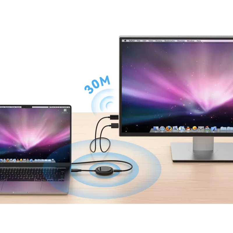 Kabelloses HDMI-Extender-Kit CONCEPTRONIC ATHERIC02B – Dongle, HDMI/USB, 1080p (1920x1080), USB-betrieben